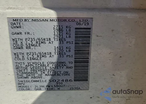 2020 Infiniti Qx60 Luxe from USA, damaged, VIN 5N1DL0MM1LC502486